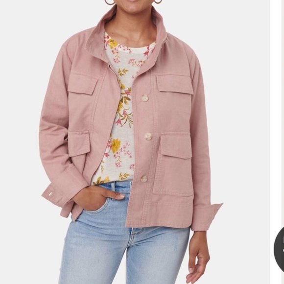 LOFT Jackets & Blazers - The Loft XS pink canvas jacket NWT